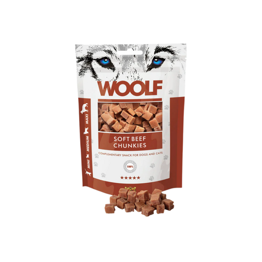 Woolf Soft Chunkies Hundegodbidder med Oksekød