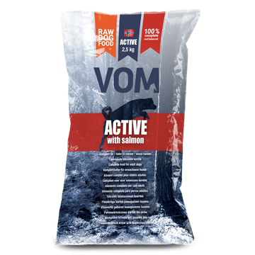 VOM & Hundemat Active Fuldfoder Kødboller med Laks til Hunde – 2,5 kg