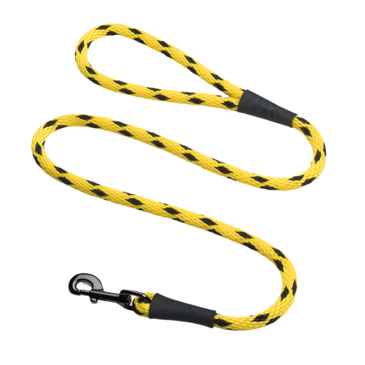 Mendota Hundeline Black Ice Yellow 1,8m Lang & 13mm Tyk