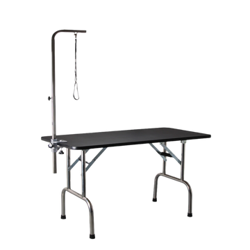 Leichter Trimmtisch Schwarze Tischplatte 120x60 cm 