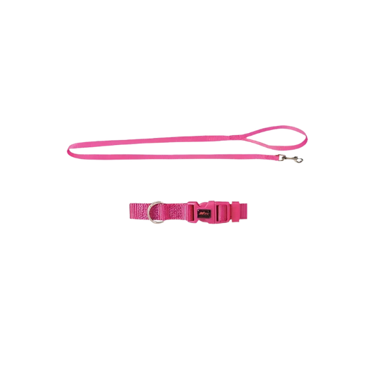 NYC Halsbånd & Line til Hvalpe Lille - Pink Sæt