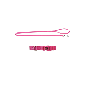 NYC Halsbånd & Line til Hvalpe Mellem - Pink Sæt