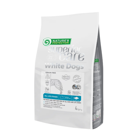 Nature's Protection White Dogs - Hvid Fisk - Alle Racer - Mellem Piller