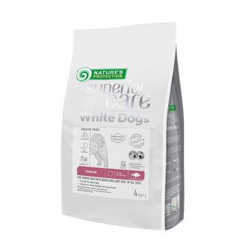 Nature's Protection White Dogs Junior - Hvid Fisk - Alle Racer - Mellem Piller