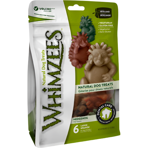 Whimzees Pindsvin Vegetarisk Tyggeben til Hunde – Large, 6 stk.