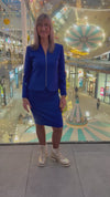CBK Suits Cartier zipper suit cobalt blue