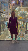 CBK Suits Cartier zipper blazer burgundy