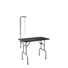Leichter Trimmtisch mit schwarzer Tischplatte 75x47 cm 