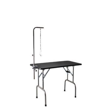 Leichter Trimmtisch mit schwarzer Tischplatte 75x47 cm 