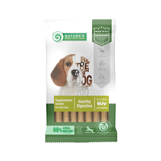Nature’s Protection Healthy Digestion Snack med Fjerkræ til Hunde – 110 g
