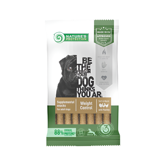 Nature’s Protection Weight Control Snack med Fjerkræ til Hunde – 110 g